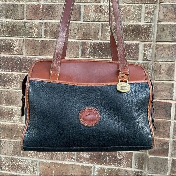 Dooney & Bourke Handbags - DOONEY & BOURKE Vintage Leather Tote Shoulder Bag Long Handle
